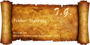 Tudor György névjegykártya